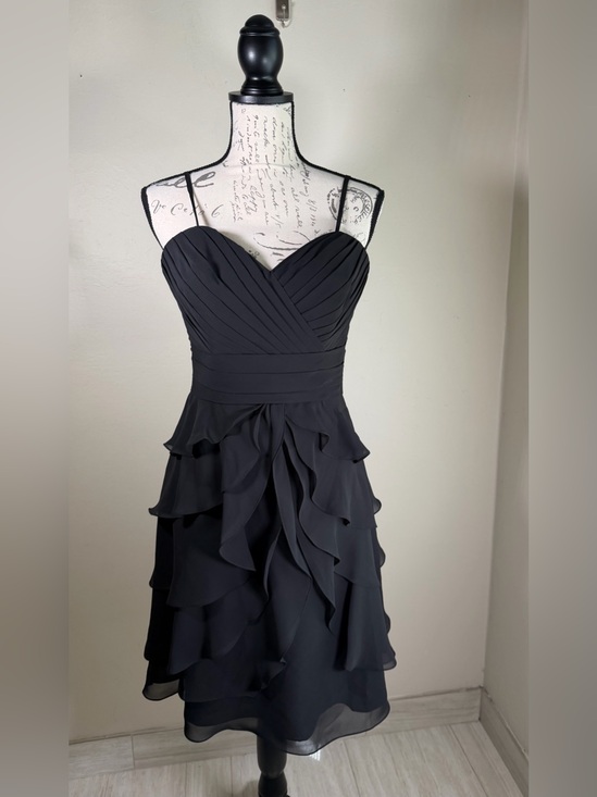 Allure Bridals Dresses & Skirts - Allure Bridals Black Strapless Sweetheart Ruffle Cocktail Dress